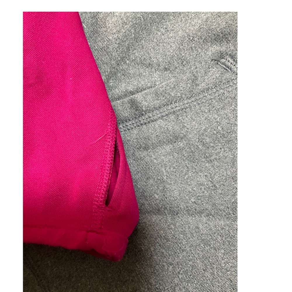 Nike Therma-FIT Womens Full Zip Hoodie Grey Pink Colorblock XL Thumbholes - Picture 5 of 10